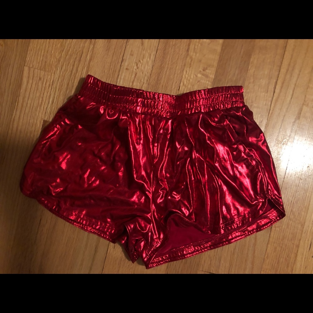 Metallic Red Shorts